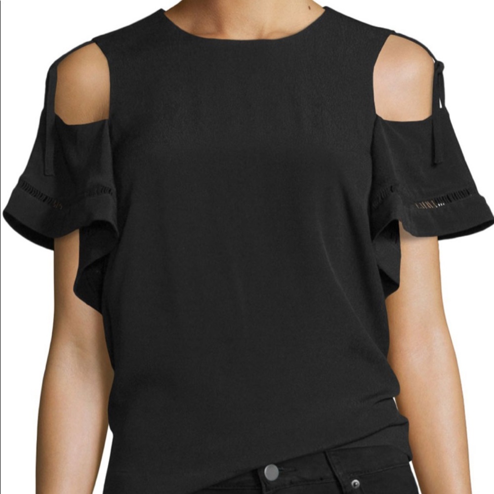 Rebecca Taylor open shoulder sleeve top size 0